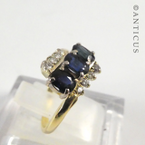 14ct Gold, Sapphire and Diamond Ring.