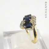 14ct Gold, Sapphire and Diamond Ring.
