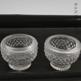 Pair of Cut Glass Regency Period Salt Dishes