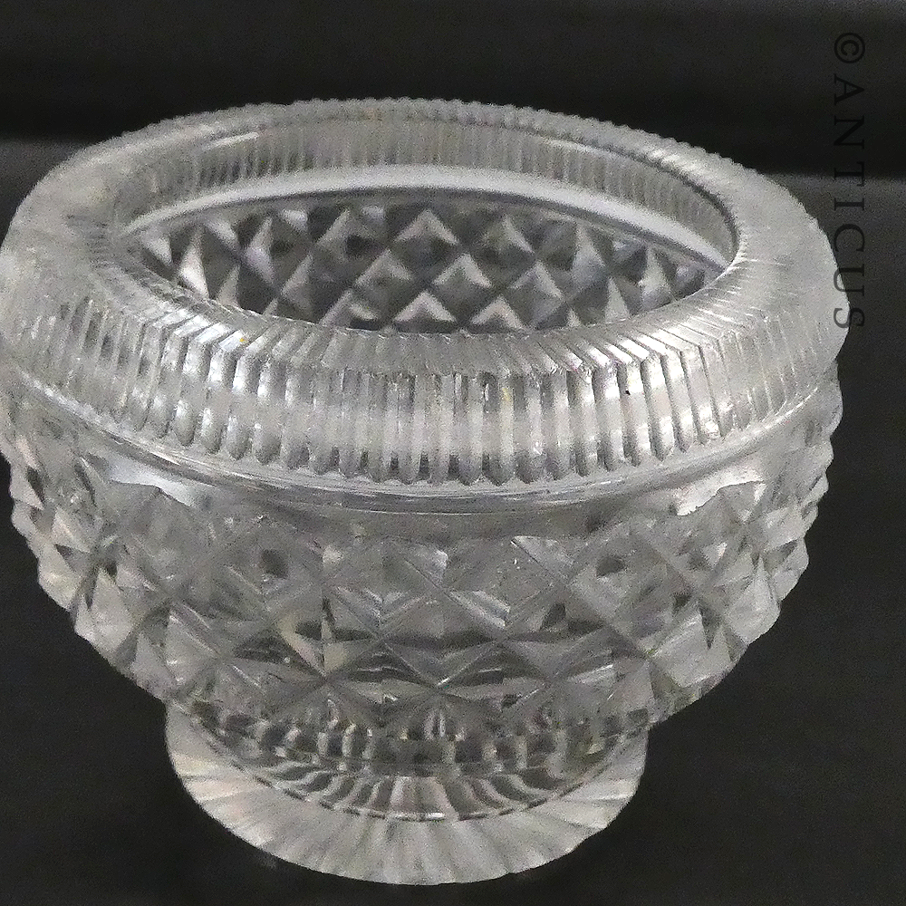 Pair of Cut Glass Regency Period Salt Dishes