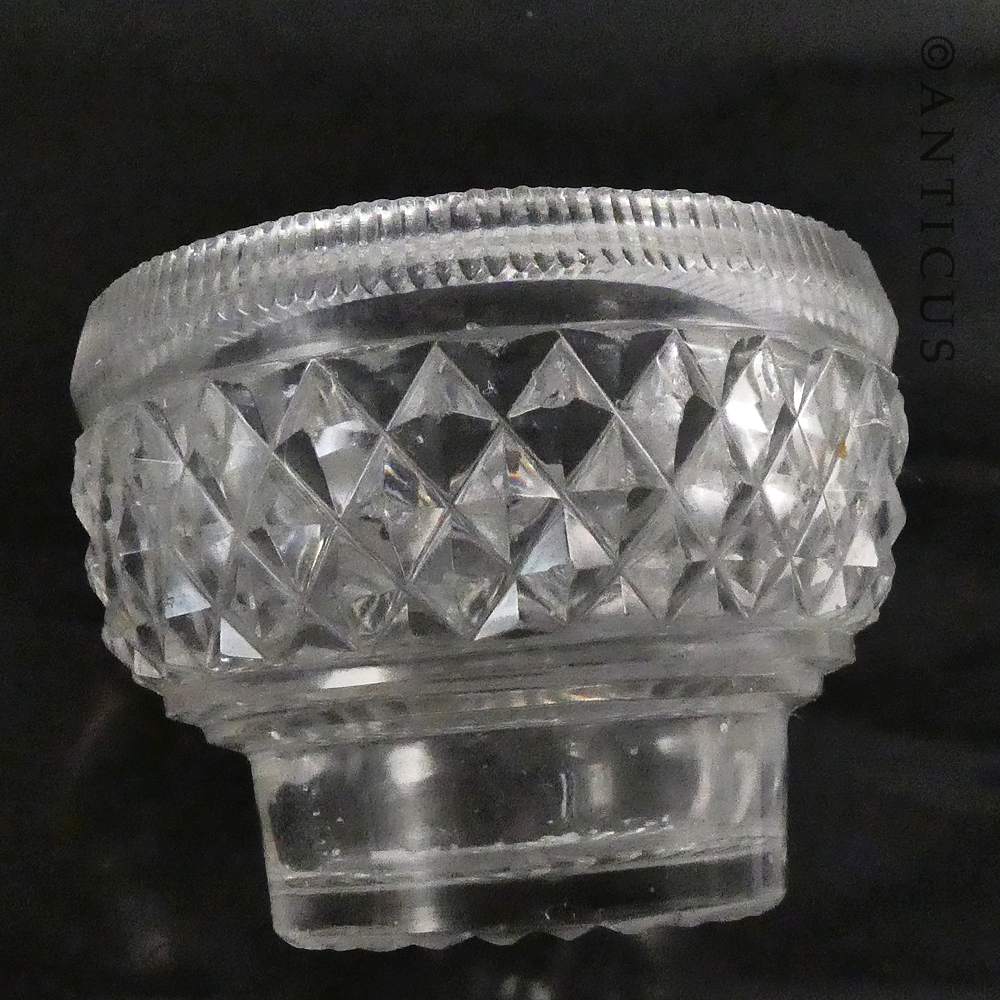 Pair of Cut Glass Regency Period Salt Dishes