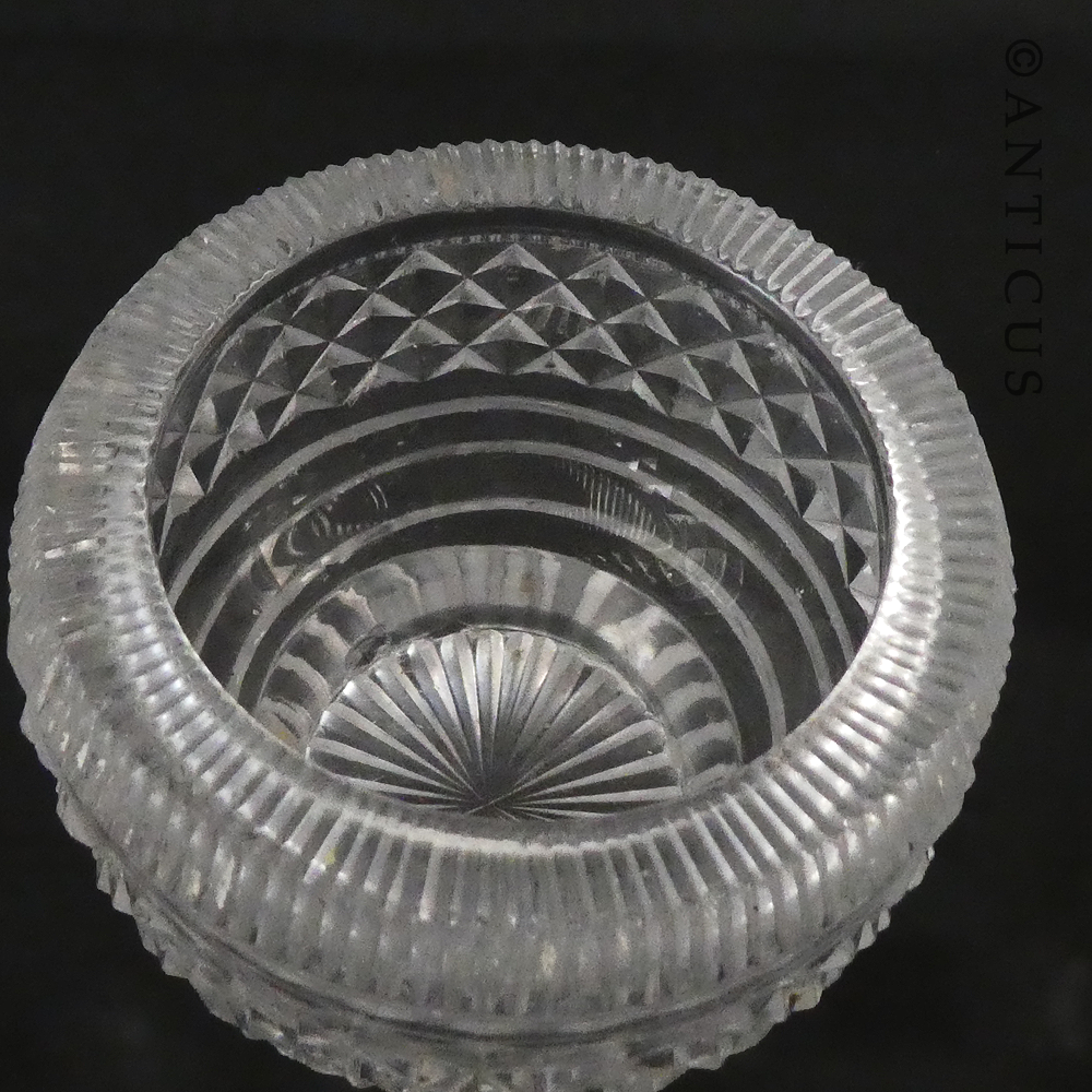 Pair of Cut Glass Regency Period Salt Dishes