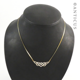 Gold and Small Diamonds Necklace.