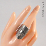 Sterling Silver Long Finger Ring.