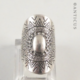 Sterling Silver Long Finger Ring.