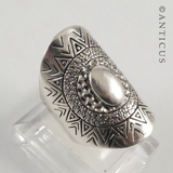 Sterling Silver Long Finger Ring.
