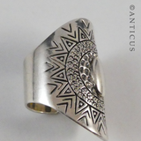 Sterling Silver Long Finger Ring.