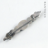 Sterling Silver Vintage Hematite Brooch.