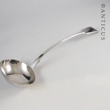 Large Antique Soup or Casserole Ladle, Silver Plate.