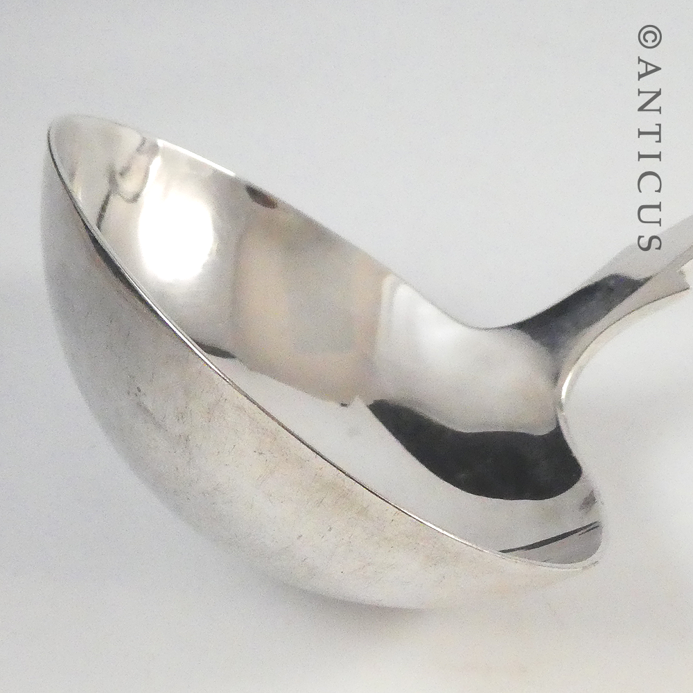 Large Antique Soup or Casserole Ladle, Silver Plate.
