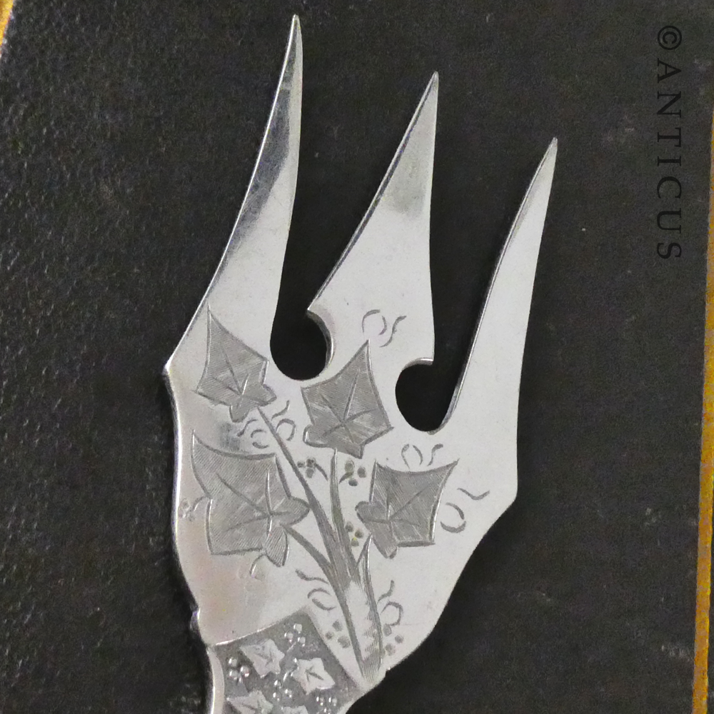 Victorian Bread Fork, Patterned.