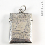 Antique Sterling Silver Vesta Case