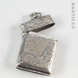 Antique Sterling Silver Vesta Case
