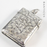 Antique Sterling Silver Vesta Case