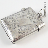 Antique Sterling Silver Vesta Case