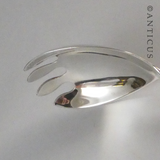 Large Silver Plate Salad Servers, Kings Pattern.