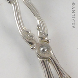Large Silver Plate Salad Servers, Kings Pattern.