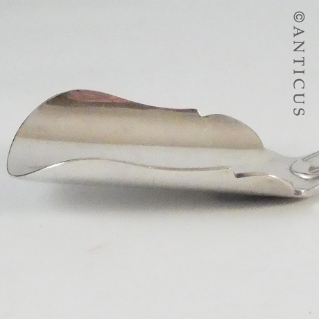 Antique Cheese Scoop, Silver Plate.