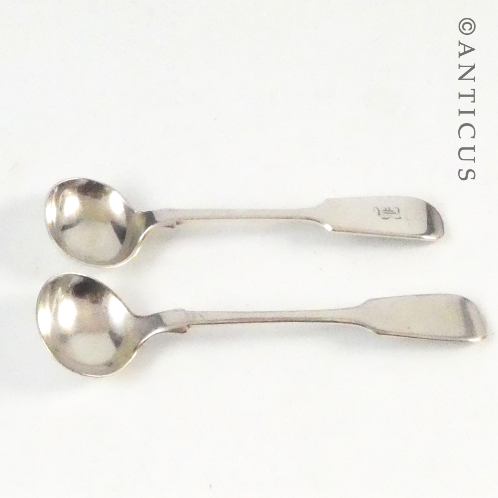 Two Victorian Salt Spoons.