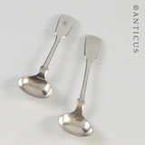 Two Victorian Salt Spoons.