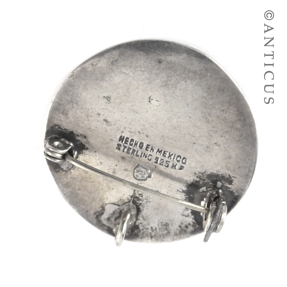 Sterling Silver Vintage Mexican Brooch.