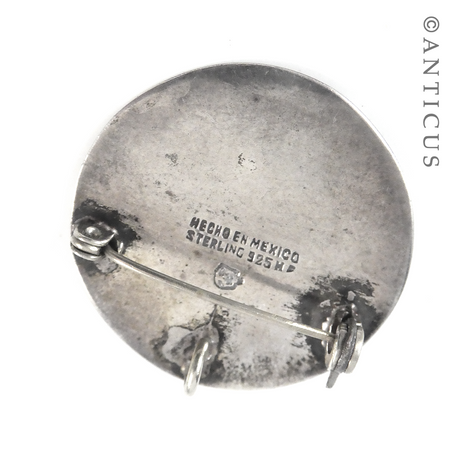 Sterling Silver Vintage Mexican Brooch.