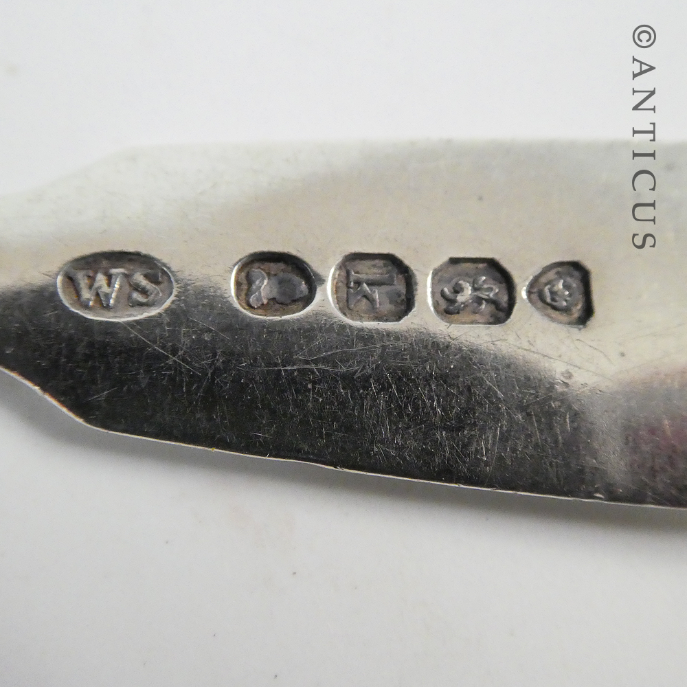 Sterling Silver Antique Teaspoon, 1825.