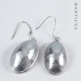 Pair of Silver and Blue Pearl Earrings.