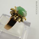 14ct Gold and Chinese Jade Ring.
