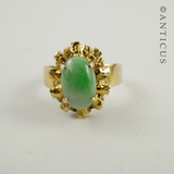 14ct Gold and Chinese Jade Ring.