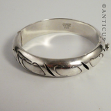 Mexican Sterling Silver Snap Bangle.
