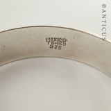 Mexican Sterling Silver Snap Bangle.
