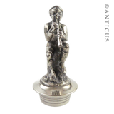 Old Bottle Cork Holder, Figure Playing Flute.