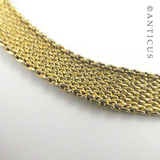 Vintage Gold Plate Mesh Necklace by Grosse.
