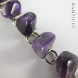 Vintage Amethyst Stones Bracelet and Earrings.