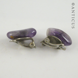 Vintage Amethyst Stones Bracelet and Earrings.