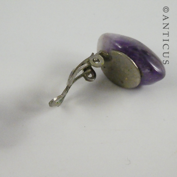Vintage Amethyst Stones Bracelet and Earrings.