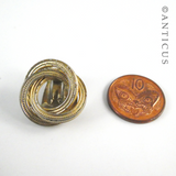 Gilded Metal Knot earrings, Clip-on Fittings.