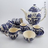 Willow Pattern Blue and White Coffee Service.