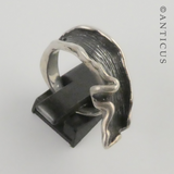 Contemporary Ribbon Ring, Sterling Silver.