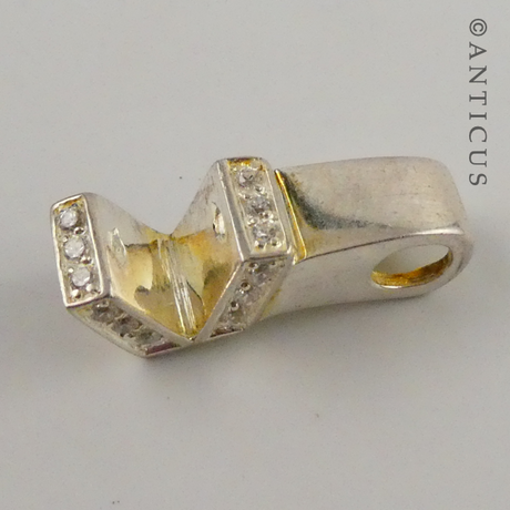 Sterling Silver and CZ Pendant.