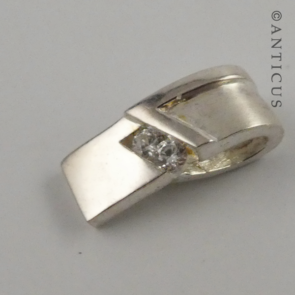 Silver and CZ Pendant.