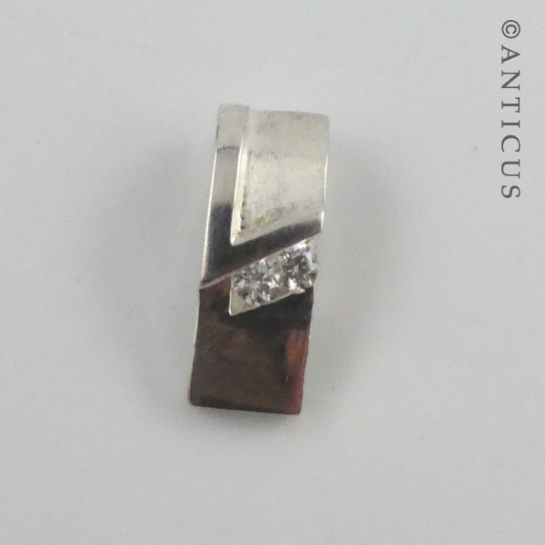 Silver and CZ Pendant.
