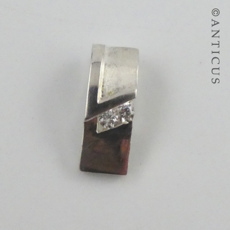 Silver and CZ Pendant.