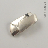 Tab Style Pendant, Two-Tone Silver.