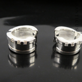 Sterling Silver Small Hoop Earrings with CZs