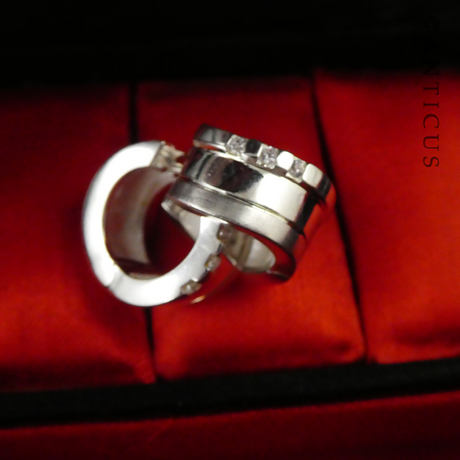 Sterling Silver Small Hoop Earrings with CZs