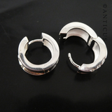 Sterling Silver Small Hoop Earrings with CZs