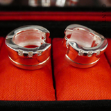 Sterling Silver Small Hoop Earrings with CZs