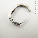 Pair of Silver Huggie Earrings with CZ's.